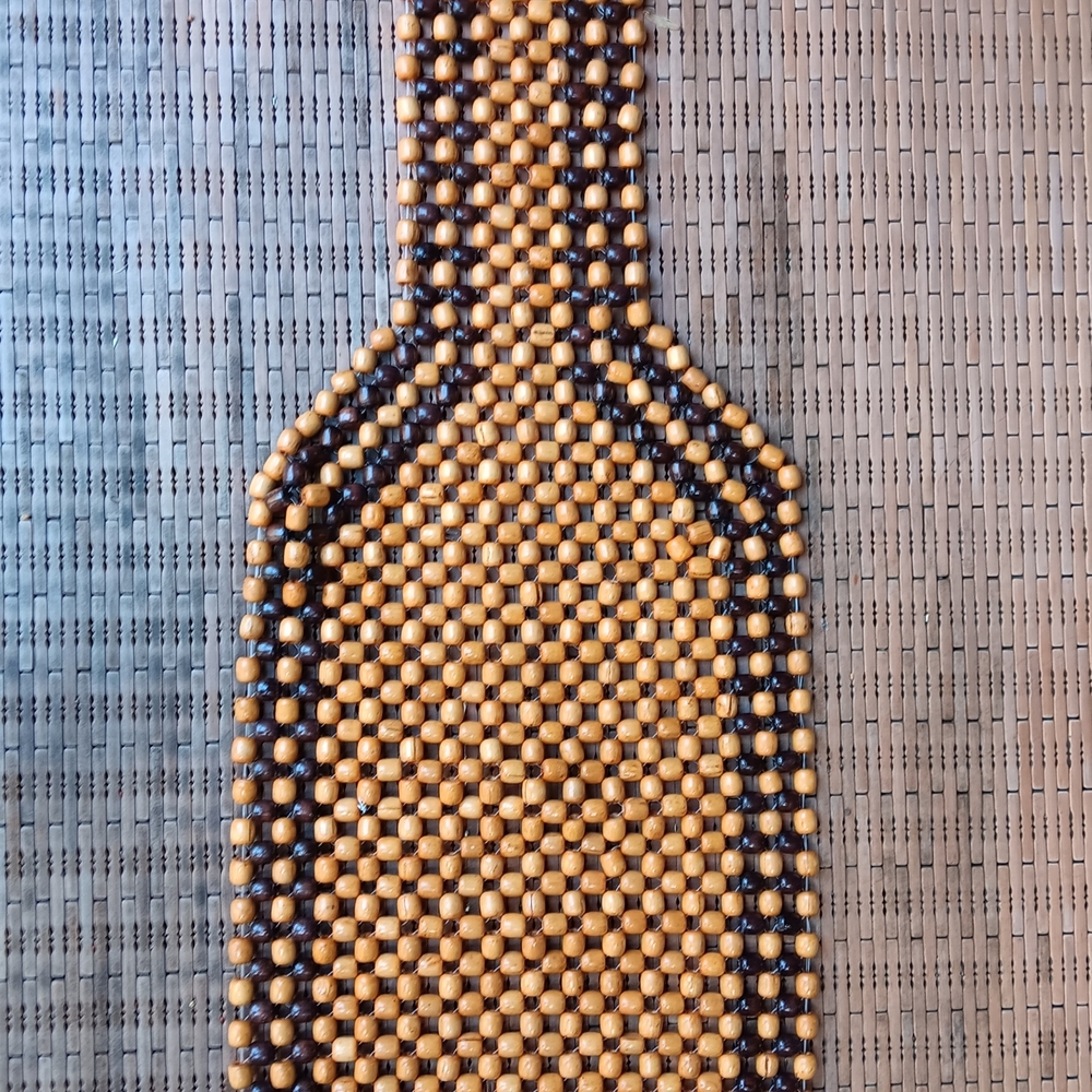 VTG Wooden Beaded Car Seat Cover